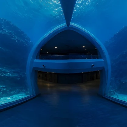 【ワールド・環境】誰もいない水族館 SKYBOXマテリアル