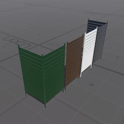 【3D屋外小物】ブラインドフェンス(H=2000mm)【VRChat向け】