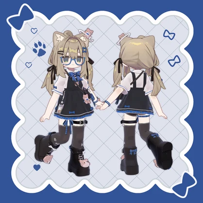 🐕‍🦺しばいぬｘチェックワンピース 【HikaRyumii・Mamefriends対応】