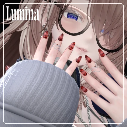 【14アバター対応ネイル】Lustre Line ラスターライン【VRChat想定】