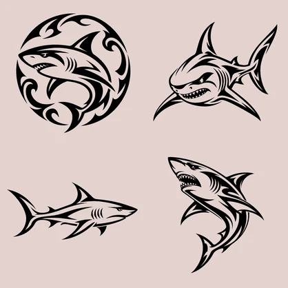 サメのタトゥーセット
