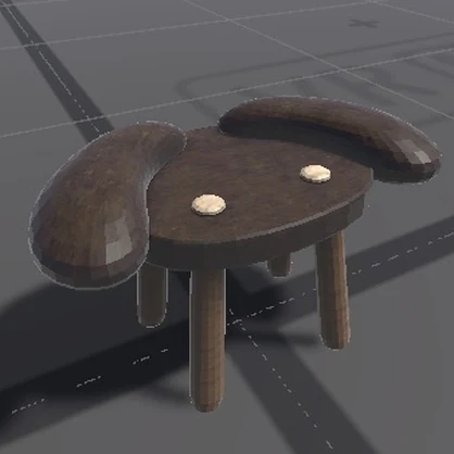 【VRChat/Unity】ウサギのスツール（2種セット）