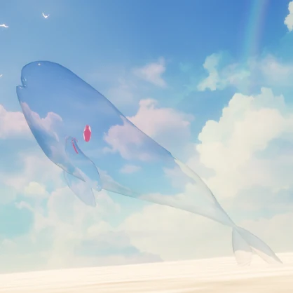 【VRChatアバター】硝子のクジラ