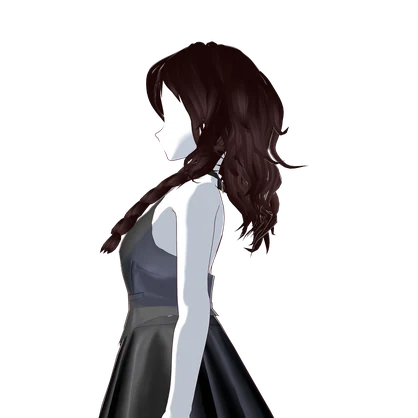 Side Braid Wavy Lob