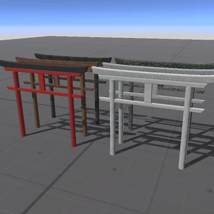 【3D屋外小物】春日鳥居【VRChat向け】