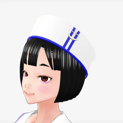 [FBX] セーラー帽（ベレー帽・2枚はぎ／錨）🪙