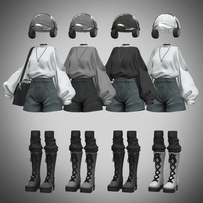 UrvaU -StreetOutfit-【12アバター対応・VRChat向け衣装】