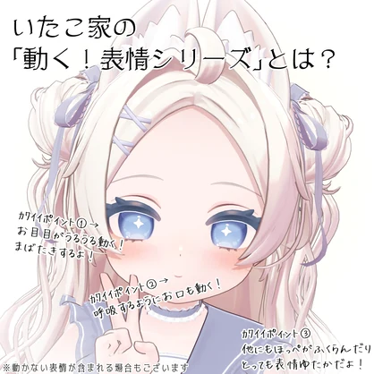 【ぽわり/Powari専用】動く！ぽわりちゃん表情セット