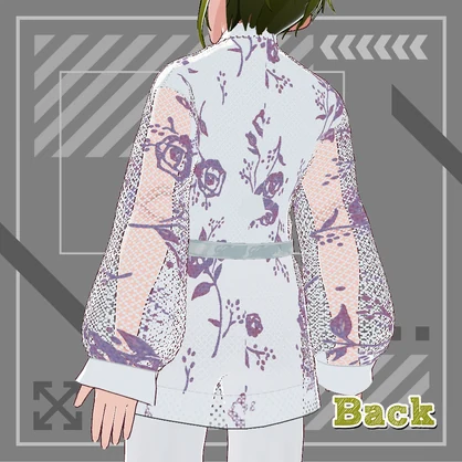 【Vroid正式版】フラワーメッシュシャツ【魔改造(.psd)版】おまけつき