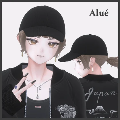 【5アバター対応】Cap & Short Ponytail