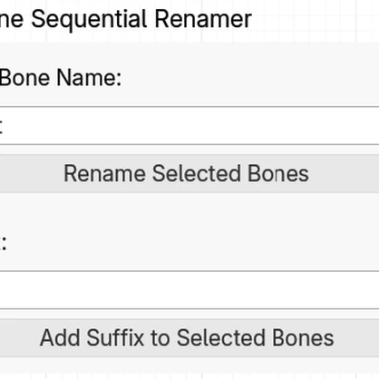 【無料】Bone Name Sequential Renamer [Blender4.2対応]