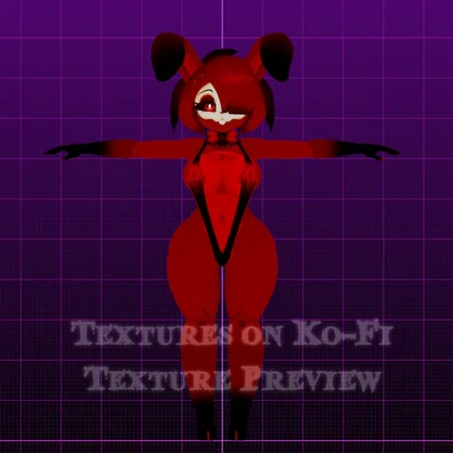 Crimson the Hell rabbit! {FNC Bonfie Textures}