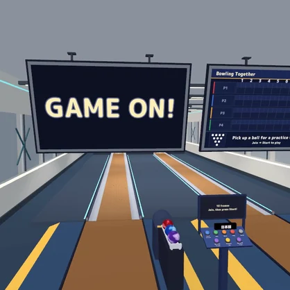 Bowling Together | Full-Size VRChat Bowling Lane for 1–4 Players