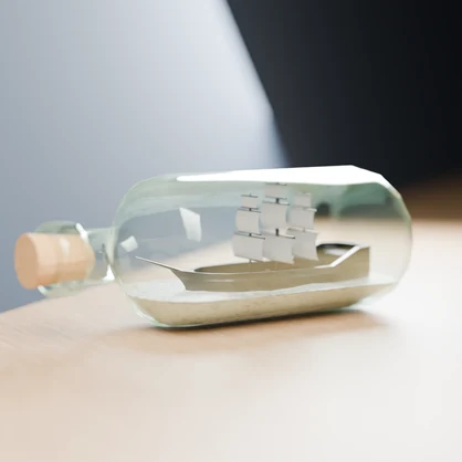 【VRChat / 3Dモデル】PBR ボトルシップ｜Ship in a Bottle｜Unity 1クリックセットアップ