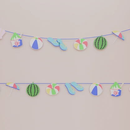 【Blender】海水浴のガーランド Garland at the Beach【VRChat】