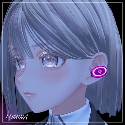 【光る！】ワイヤレスイヤホン型アクセサリー【VRchat想定】
