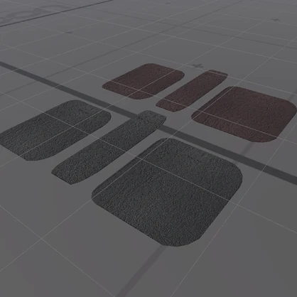 【3D屋外小物】道路とか道に貼るアスファルト【VRChat向け】