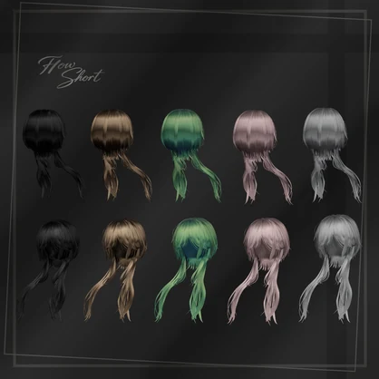 Flow Short hair [森羅,LUMINA,Misaki,Sio対応髪型]
