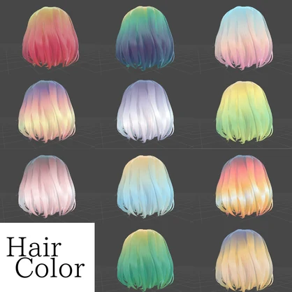 【跳雪 /Toyuki】Hair＆Eye Texture 【計20種】