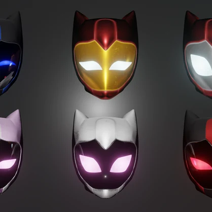 SpiderCat Helmet FBX&Textures + Color Vers