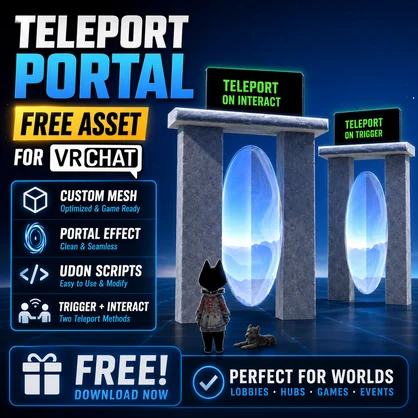 VRChat Custom Teleporters Interact + Trigger
