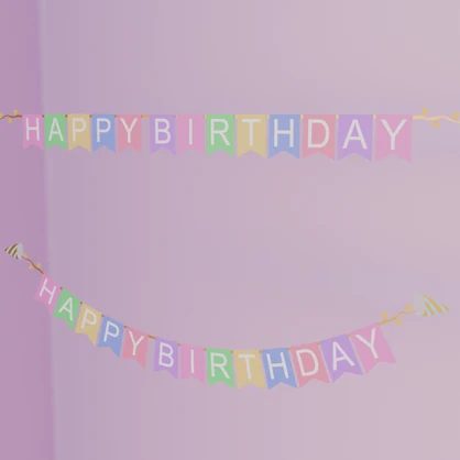 【Blender】誕生日のガーランド Birthday Garland【VRChat】