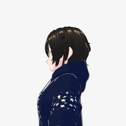 【VRoidカスタムアイテム】夜空のパーカー「星屑 / Stardust」胸に星屑パネル・両袖に星柄／VRChat対応