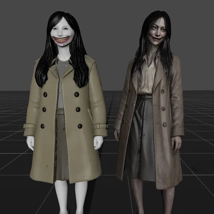 【J-Horror】簡易3Dホラーモデル2点セット その3
