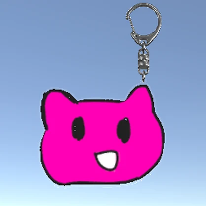 【無料やで】幸せを呼ぶねこのアクキー※3Dモデル