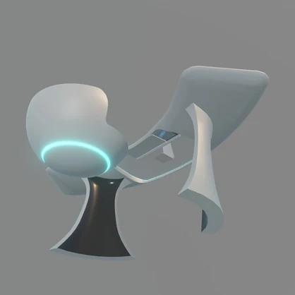 VRChat想定　近未来デスクセット