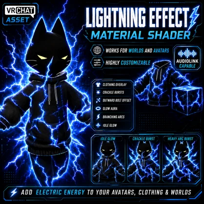VRChat Lightning Effect Material | Avatar & Worlds