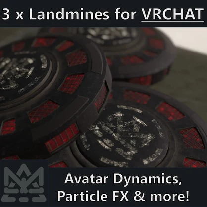 Landmine Pack w/ Avatar Dynamics for VRChat [Particle FX, Avatar Dynamics, Combat]