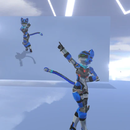 KiloByte M1NT - Robo Cat 2in1 Base Model - VRChat Avatar - PC - Quest