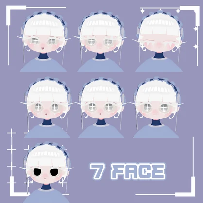 【無料】VRChat用3Dアバター『ヒーリー・ホワイティ/Herie・whitie』