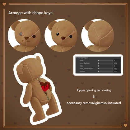 TeddyBearBag - VRChat Gimmicky Avatar Accessory / CP33