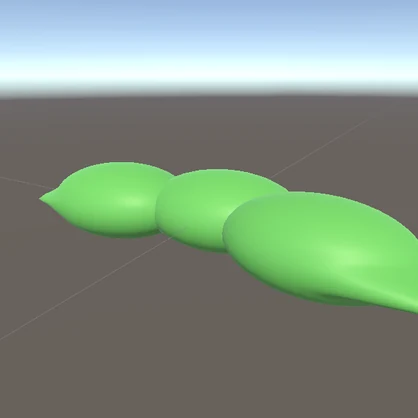 あいうえお順シリーズ 04_枝豆 3Dモデル（FBX付き）