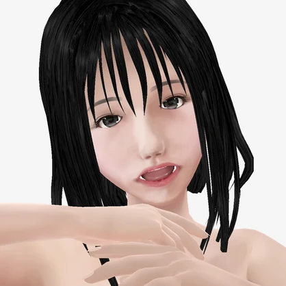 適度なリアル感の着せ替えドール　セミロングの女の子　素体モデル　vrm vroid