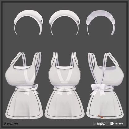 【3アバター対応】Barely Apron