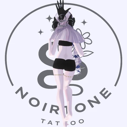 【アハトナハト 用】🌙Halo Sigil Tattoo #Noirtone