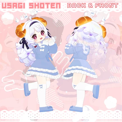 まわる！うさぎちゃんヘイロー♡ロリータドレス【まめふれんず・えも研アバター・みみのこ対応】