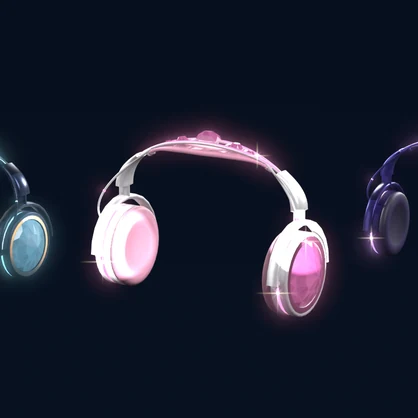 星がきらめく宝石ヘッドホン Crystal Cup Headphones