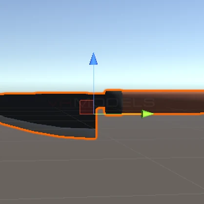Simple knife with and without blood