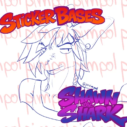 Shawn the shark sticker bases!