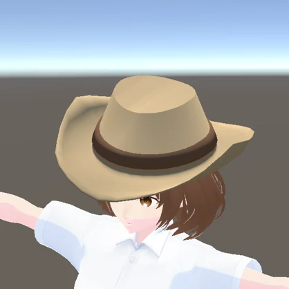 【3Dモデル】カウボーイハット(ブラウン)