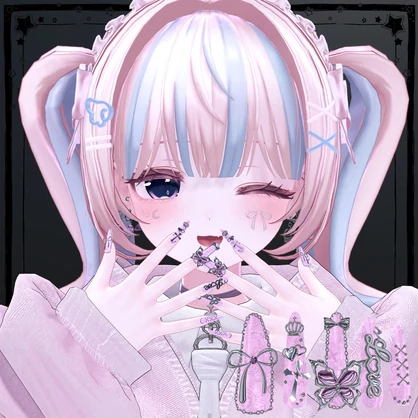 【8Avatar対応】ButterflyCrownNail 【MA対応】