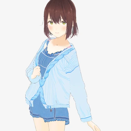 【Vroid衣装】 Braid & Check Knit Collection 【VRM,VRchat対応】 - エモートパレット