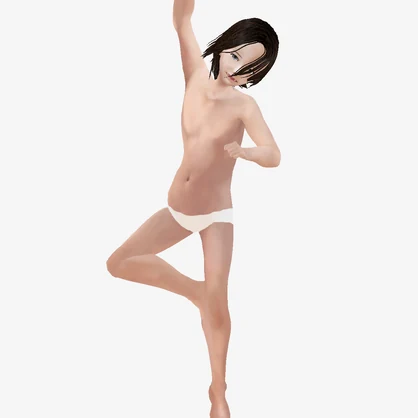 適度なリアル感の着せ替えドール　中性的男性　素体 vroidデータ　VRMデータ