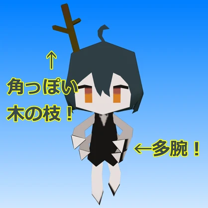 【ローポリ】アルバート Albert/オリジナル3Dモデル【無料】【VRChat想定】