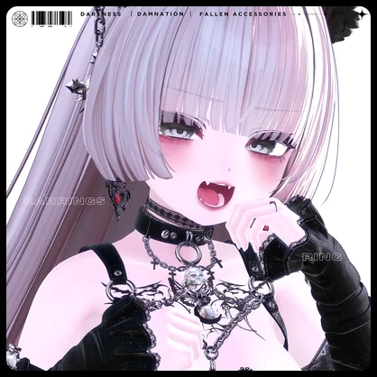 ✦【 Earrings&Ring - 堕天の宝飾 】✦✦ PARTICLE付き
