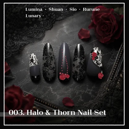 003.Halo & Thorn Nail Set【5Avatar対応】